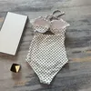 Prick mönster baddräkter kvinnor designer bodysuits bikini sexig grimma en bit badkläder semester strandkläder för sommaren