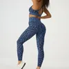 Active Set Leopard Print Yoga Gym Set Women's Outfit Sports Bh Workout Leggings Fitness Clotheswear Sexig High Midist Pants 2024