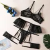 Bras stelt BRSKBZDA Erotische lingerie-porno ondergoed Uncensured Transparante beha-briefs 5-delige Fancy Lace Delicate Fine Intimate Luxury