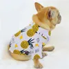 犬のアパレルペットの服サマーシャツかわいいフルーツパターンドレスTシャツ子犬プリントベスト衣装小さなミディアム