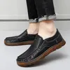Casual Shoes Golden Sapling Business Loafers Fashion Men's Retro Leather Flats Male Party Moccasins Men Leisure Formal Footwear