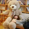 Dolls Giant Milan Teddy Bear Pluszowa zabawka Duża rozmiar Niedźwiedzie pluszowe zwierzęta dziecięce dzieci śpiąca lalka poduszka dla dziewcząt Walentynki Prezenty