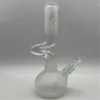 13.77 inch sandblasting Bend pipe Beaker Glass Bong 19mm Joint with Downstem and Bowl
