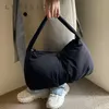 Bolsa de ombro acolchoada de pano macio e macio para mulheres 2023 tendências coreanas de designers fi saco de crossbody saco de crossbody y2k e3dj#