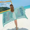 Aangepaste naam strandhanddoek gepersonaliseerde badhanddoeken voor kinderen microfiber snel droog zandvrij zwembad volwassen 240422