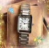 Relogio Feminino Small Size Women Tank Watches 28 mm carré Case carrée solide Fine en acier inoxydable Mouvement Tous les cadeaux de Bracelet Chaîne de montre de surveillance des femmes Crime