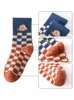 Ljmofa 5 paires chaussettes pour enfants automne bébé mode pute rétro pour filles florales vintage chaussettes imprimées kawaii chaussettes décontractées en coton mignon c159 240407