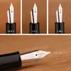 Majohn P136 Metal Copper Piston Resin Fountain Pen 20 Ink Windows EF/F/M/Flat Nib Office School Supplies Ink Writing Gift Pen 240409