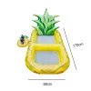 Gemystones iatisables Giant Pineapple Floating Row Pool Float Bague de natation Piscine Air Mattress Summer Sport Water Sport Lounge