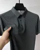 Summer Mens Ice Silk Hollow Shortsleeved Polo Shirt Tshirt Brand Clothing Business Meeting Leisure Going Out S3XL 240420