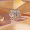 GRA certificato 5ct anello grande diamond s925 sterling argento 18k placcato per donne impegnativa promessa gioielli a fedi nuziali 240412