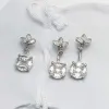 Anel de umbigo de jóias 14g de umbigo para mulheres meninas 925 Sterling Silver CZ Anel de anel de brebell Piercing Body Piercing
