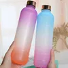 Water Bottles 1000ml Frosted Cup With Time Marker Outdoor Fitness Sports Large Capacity Drink Bottle Leak Proof Drop-resistant Kettle