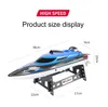 Partihandel fjärrkontroll Speed ​​Boat 2.4G Water Toy Boat Light Speed ​​25 km High Speed ​​Remote Control Boat