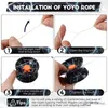 Yoyo 5st -legering Responsiva Yoyo Balls Färgglada responsiv Ball Metal Nybörjare String Ball för nybörjare Vuxna spelare