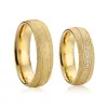 Anel de casamento dele e dela para casais, 8mm Men Women Marriage Alliance Dubai Gold Color Emery Jóias Big USA Tamanho 14 15