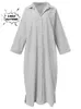 Plus Size Womens Gown Fashion Stripe Single Breasted Shirt Loose Casual Style Elegant Cotton Hemp Long Dress 240411