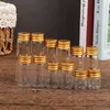 Storage Bottles 10 Pieces 5ml/7ml/10ml/14ml/18ml/20ml Glass With Aluminium Lids Small Mini Jars 6 Sizes U-pick