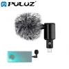 Microphones Pulluz 3.5 mm / 8pin / USBC / Typec Jack Mobile Phone Adjustable Mini microphone pour iPhone 15 14 Pro Max Xiaomi Huawei Smartphone