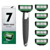 Swavers Men's Shaver 7layer Blade Sharp и царапина, мытья бритва для мужчин бритья с помощью ручных лезвий Redbale Razor