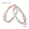 Anneaux Monkton 925 Sterling Silver Couples Anneaux microsetter Une paire Amour Amour Ring pour les hommes Festival Festival Party Bijoux Gift