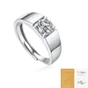 ウェディングリングNABEST INS HOT 925 STERLING SILVER VVS MOISSANITE DIAMOND RING MEN WEDDING MALE WEDDING FINE JEWERRY調整可能なモッサナイトリング240419