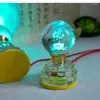 Декоративные фигурки Crystal Lotus Lamp Buddha Suppare Home Home Decoration Светодиодный храм поклонение Fortune Light Safety Pluck