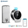 Controllo Wifi TT Lock App app Bluetooth BLUETOOTH impronta digitale Smart Card Smart Card Digital Keyless Battery Blocco della porta elettronica