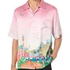 Herrar sommar casual skjorta t-shirt kort ärm casablanc klubb morgon urban attraktion hawaii unisex ärm