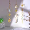 Decorazioni da giardino Crystal Sun Catcher Star Moon Light Catching Wind Cohime Finestra Rainbow Prisma a sospensione Decorazione per la casa