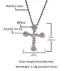 Gumeng Trendy Love Cross Pendant Hip Hop Copper Plating with Diamond for Men's Necklace Jewelry