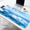 Pads Sky Clouds Mouse Pad Gaming Accessories Mause Anime Table Tangentboard Desk Mat Mausepad Gamer PC Gummi mattan Office Blue Mousepad