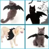 Yarasa giysileri kanatlar sevimli siyah koşum kostümü cosplay Cat Dog Cadılar Bayramı Partisi Evcil hayvan malzemeleri için