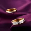 Bands Princess Fashion Steel Wedding Gold 925 Placted for Women Men Love Charm Ring Gioielli Impegno JSH925R095