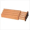 4pcs Bamboo Duparers Dividers Organisateur Organisateur Ajustement Rangement de plateau Extensible