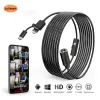 Cameras 10m 20m 12mm Auto Focus Endoscope Camera 5MP HD IP68 Waterproof Fishing Camera USB Sewer Inspection Borescope Support Android PC