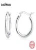 Dalaran 100 925 Sterling Silber Ohrringe für Frauen Männer kleine Reifen Ohrringe Einfacher runder Kreisschleifenohrringohrknochenknochen 9223561
