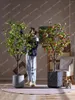 Fiori decorativi imitativi albero verde pianta di fiori finti alberi bionici in vaso per interni soggiorno decorazione del pavimento ornamenti