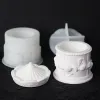 Ceramica stampo in silicone con carosello 3d per organizzatore di gioielli fai -da -te gesso in resina epossidica stampo stampone fioriscono scatola