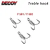 Accessories Japanese original DECOY YS81 YS82 Treble Hook 1# 4# 6# 8# 1/0 3/0 High Carbon Stee Saltwater Fishing Hooks Fishing Tackle