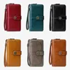 Pengarklämmor Kvinnor plånbok gjord av läderväska RFID -skydd Luxury Designer Plånböcker för kvinnor handväskor Carteras Para Mujer Clutch Bag Y240422