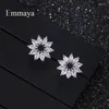 Stud Earrings Emmaya Fashion Simplicity Style Noble Earring For Female Charming Flower Shape Jewelry Wedding Party CZ Dress-up
