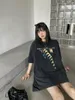 vtg nin nineinch 네일 프린팅 세탁 레트로 대형 tshirt 하이 스트리트 아메리칸 캐주얼 느슨한 남자와 여자 240409