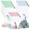 Shopping Bags ASDS-Toy Storage Organization Mesh Bag Organizer Washable Reusable Produce For Playroom Game