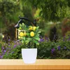 Dekorative Blumen 2pcs künstlicher Baumstopf Bonsai Topiary Pflanzen Grün in Töpfen für