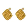 Aretas 2024 Boucles d'oreilles bijoux 2023 PVD 18K Gold plaqué acier inoxydable hypoallergénique texture non ternissante