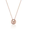 High Quality Luxury Necklace Nine Pure Silver Talisman for Women Plated with 18k Rose Gold White Fritillaria Red Jade Marrow Clavicle Chain Pendant