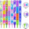 Декомпрессионная игрушка 32pcs Pop Bracelet Fidget Toy Pack набор носимых браслетов Fidget Pusm Suping Bubble Sensory Toys для детей взрослых T240422