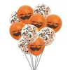 Décoration de fête 10pcs / lot dessin animé Halloween Pumpkin fantôme Happy Day Latex Boulons à air gonflables