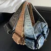 Totes um nicho de design de motocicleta de design de bolsas de bolso de bolso 2024 bolsa de bolsa personalizada retro jeans de um ombro crossbody